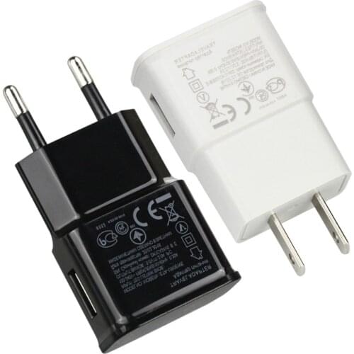 USB Wall Charger 5V 1A 2A Universal Mobile Phone Power Travel Adapter EU US Plug For iPhone Samsung Xiaomi Huawei 20pcs