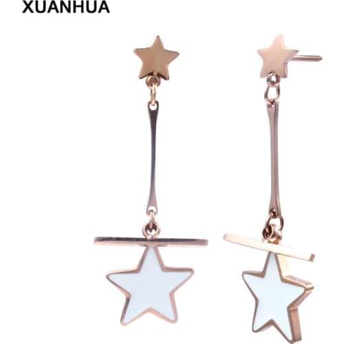 XUANHUA 2019 stud earrings female jewellery brincos gifts for women fashion jewelry bijouterie stainless steel earrings errings