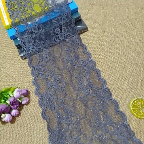 I-1E2707 19cmStretch Elastic Nylon Spandex Knit 15mm Lace Trim For Women Lingerie Bra Underwear
