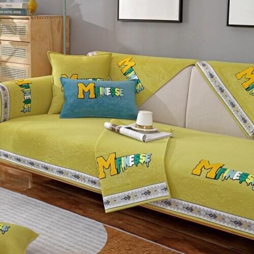 1pcs Sofa Towel Solid Color Plush Couch Cover Seat Cushion Bay window Mat European Leather Sofa L Corner Non-Slip Chair Covers