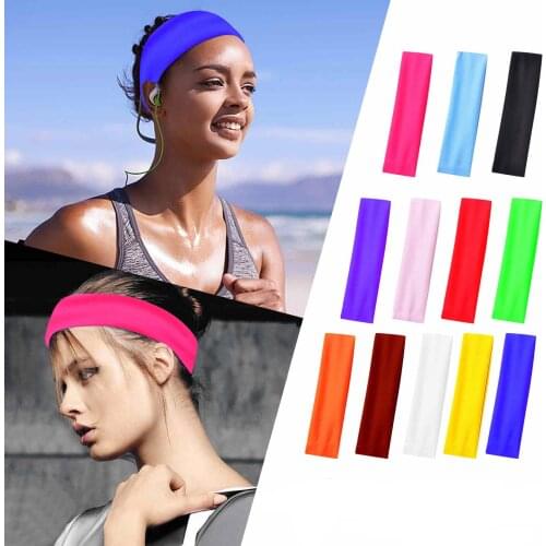 1 Pieces/lot Cotton Sweatband Sports Unisex Sweat Headband Runnning Basketball Yoga Hair Band Elastic Sport Safe Headband