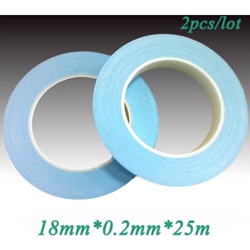 2pcs/lot 18mmx25mx0.2mm Chip PCB LED Heatsink thermal tape Double Sided Thermal Conductive Adhesive tape Transfer Tape
