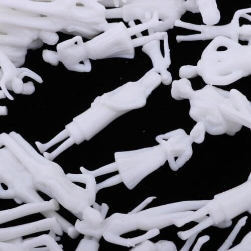 20x White Model 1/42 Sitting Standing Postures Figurines Train Layout Sand Table