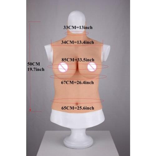 6G New Upgrade C CUP Halfbody Fake Artificial Boobs Realistic Silicone Breast Forms Crossdresser Shemale Transgender Drag Queen