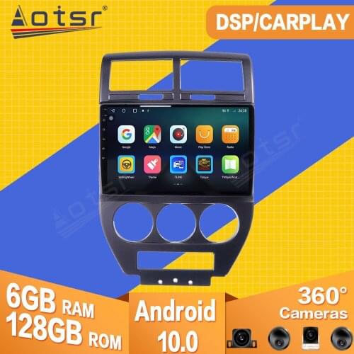 For Jeep Compass MK 2006 2007 2008 - 2010 Android Car Tape Radio Recorder Video Player Navi GPS Carplay DSP Multimedia Head Unit