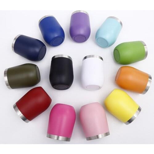 Custom logo 12oz eggshell beer tumbler double layers stainless steel coffee mug