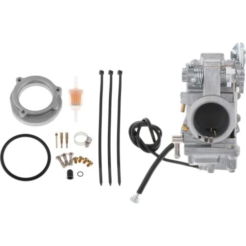 New 42mm Carburetor Assy for Mikuni HSR42 Evo Twin Cam Carb, Silver Tested every parts before shipping