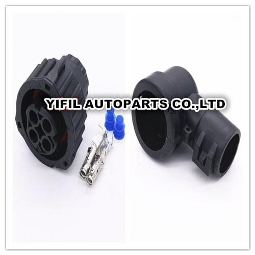 5/10/50sets/lot AMP/TE 4 Pin/Way Auto Sensor Connector Plug With Sheath For Car,Oil Exploration,Railway IP67/69 1-967325-3