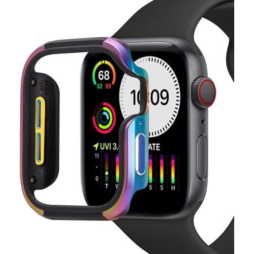Cover Case For apple watch 6 5 4 44mm 40mm TPU+aluminum alloy case Ultra-thin full Protector case iwatch Series 5 4 Accessories