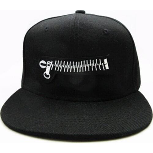 LDSLYJR zipper embroidery cotton Baseball Cap hip-hop cap Adjustable Snapback Hats for men and women 139