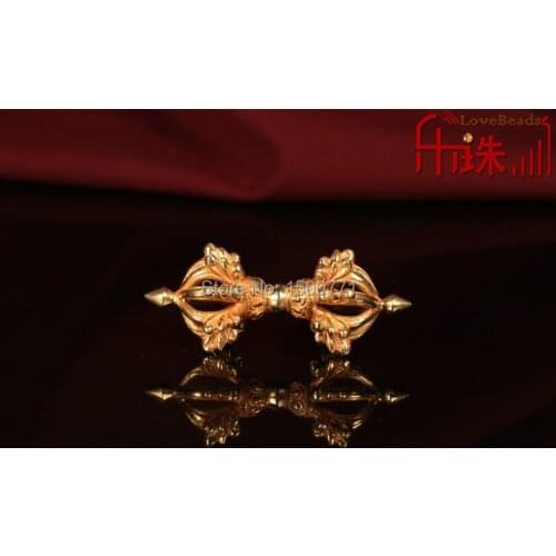 Free shipping Nepal handmade copper gilt Jin Jingang Jiang Mochu pestle pestle small bell