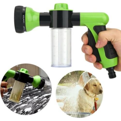 Multi-function Foam Water Sprayer 8 Patterns Portable Car Soap Washing Home Garden Watering Cleaning Tool