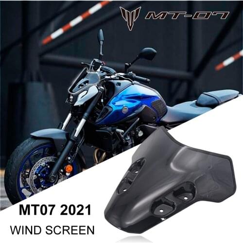 Motorcycles New Accessories Windshield Windscreen Air Wind Deflector For Yamaha MT-07 MT07 MT 07 mt07 2021 Black and Transparent