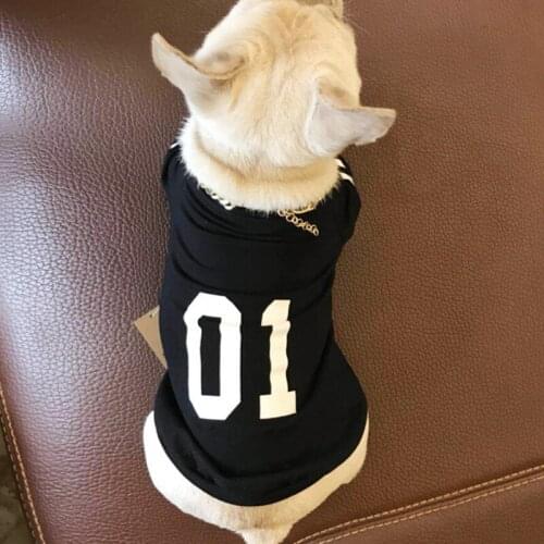 New Pet Dog Cat Vest Number 10 Printed Puppy Shirt Coat Pet Clothes Summer Dog Clothes Costumes Casual Sport Soccer Jersey Vest