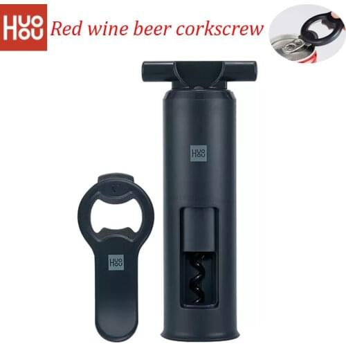 Huohou Wine Bottle Beer Cans Opener Stainless Steel Automatic Magnetic Beer Openers Bar Wine Opener Kitchen BBQ Tools