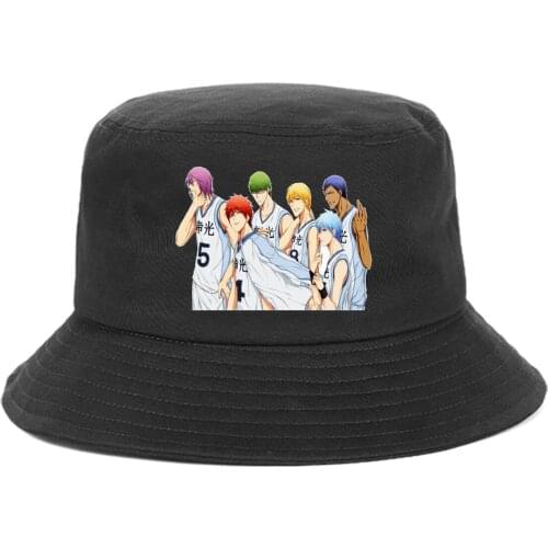 Anime Kurokos Basketball Bucket Hat teenager Outdoor Summer Hip Hop Caps unisex Streetwear Chapeau Caps Fisherman Caps
