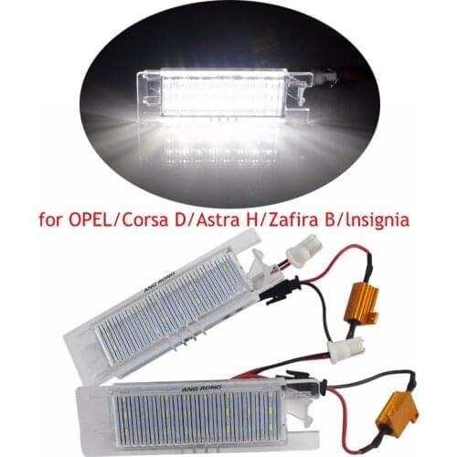 A Pair Car Rear Tail LED License Number Plate Light For OPEL/Corsa D/Astra H/Zafira B/lnsignia 13252440 / 13139990