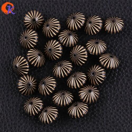 Cordial Design 10x15mm 440pcs/lot Acrylic Beads/Antique Beads/Pumpkin Shape Beads/Earring Jewelry/Gold Line Bead For DIY Jewelry