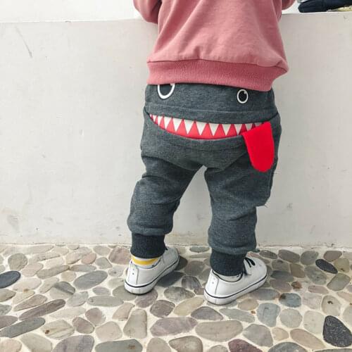 Toddler Kids Baby Boys Big Mouth Monster Print Harem Pants Bottom Trousers Clothes for 0-4Y