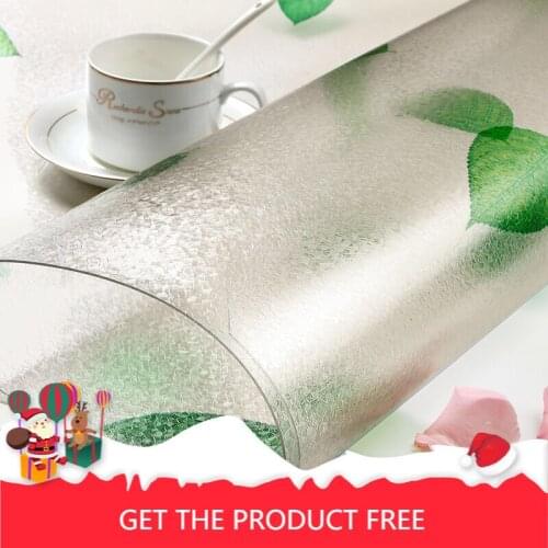 Table coffee table pads colored plastic pvc crystal plate nordic waterproof oil-proof disposable wash ironing tablecloth fr