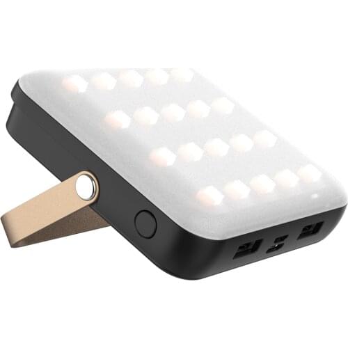 LED Camping Lantern Rechargeable 10000mAh Power Bank 3 Color Modes 4-Stage Dimming Portable Light