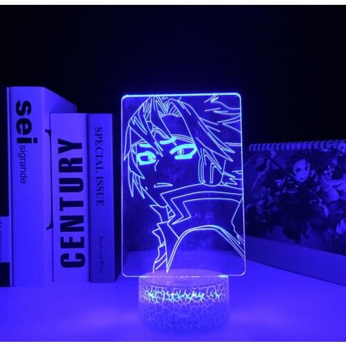 Anime My Hero Academia Denki Kaminari LED White Base Light for Bedroom Decor Birthday Gift Manga Gadget Denki 3D Table Lamp