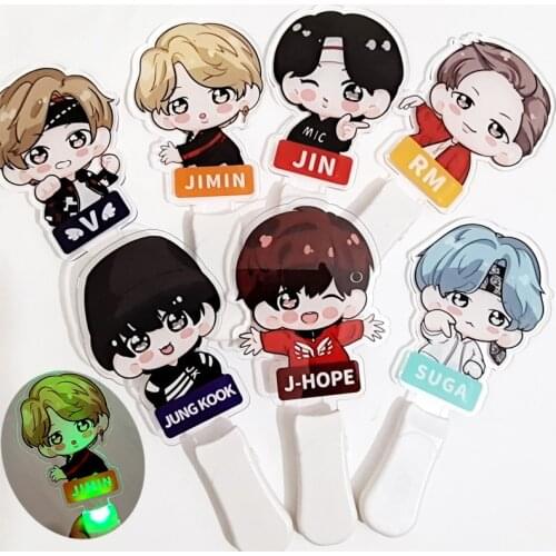 Kpop boys glow stick toy jimin suga jin jhope jungkook rm v hand lamp vocal concert light sticks toys gift