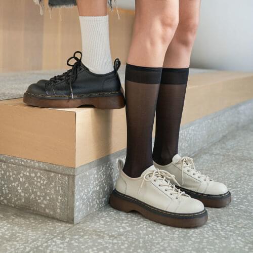 Oxford Shoes For Women First Layer Of Dermis Platform Women Punk Shoe Thick Bottom Motorcycle Shoes Mujer Motorcycle Boots