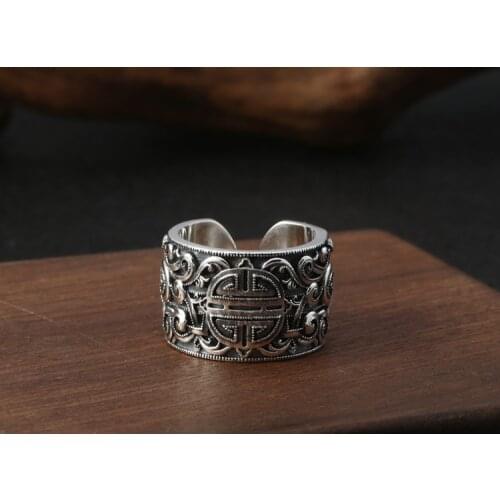 Solid 925 Sterling Silver MENS Men punk hiphop ring rings jewelry gift A5136