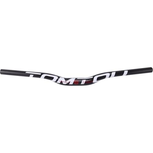TOMTOU Full Carbon Fiber Bike Handlebar Super Light Black-White Color XC MTB Bicycle Handlebar Rise Handlebar 600MM