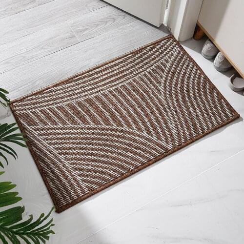 Geometric Entrance Rug, Simple Absorbent Non-Slip Mats, Dust Removal And Wear-Resistant Outdoor Carpets