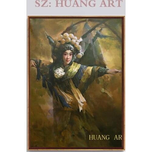 High quality Chinese drama oil painting modern Peking Opera drama portrait oil painting decoration hall children room hotel sofa