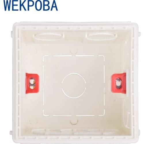 WEKPOBA Adjustable Mounting Internal Cassette 86mm*85mm*50mm for 86 Type Switch and Socket Wiring Back Box