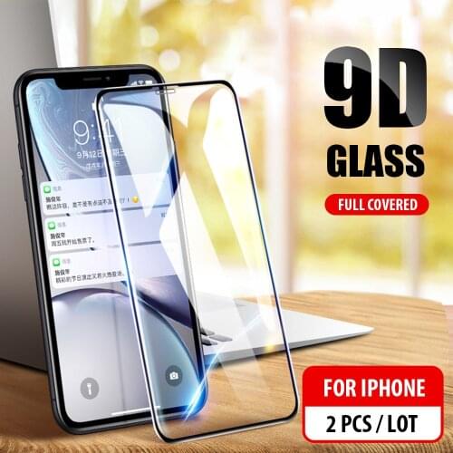 9D Curved Glass Screen Protector for iPhone 11 Pro 7 8 XR XS X 6 6S Max Plus glass Protective Tempered glass film full cover