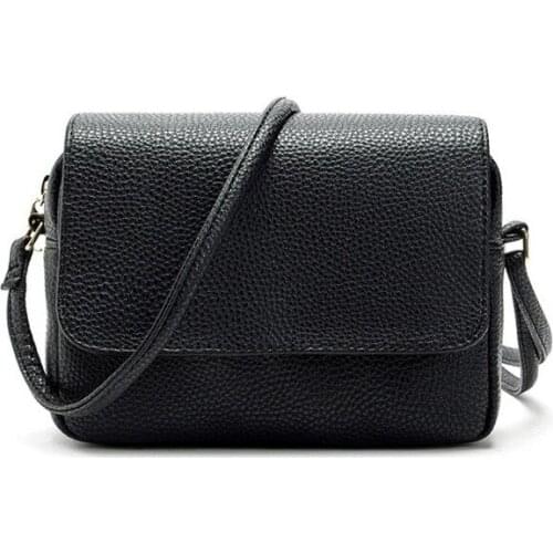 Womens bag 2020 new fashion PU leather solid color retro flip square bag shoulder bag Messenger bag women bag