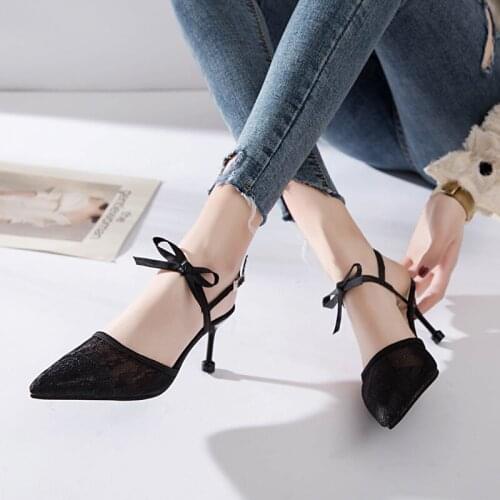 Spring Autumn Womens Heeled Shoes Stylish hollow ankle strap buckle comfortable non-slip Elegant dating womens shoes U22-85