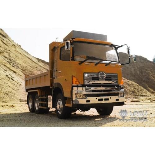 1/14 RC LESU HN 6*6 Hydraulic Dumper Truck 3Axle Motor ESC Painted THZH0465-SMT4