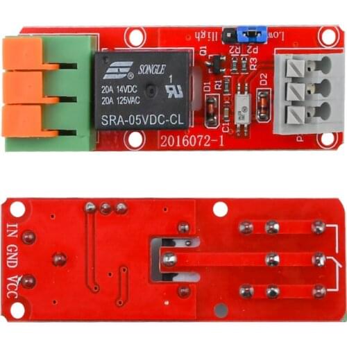 1 Channel 20A Relay Control Module High/Low Level 1ch Controller 5V for R3 Raspberry Pi For Arduino Droship