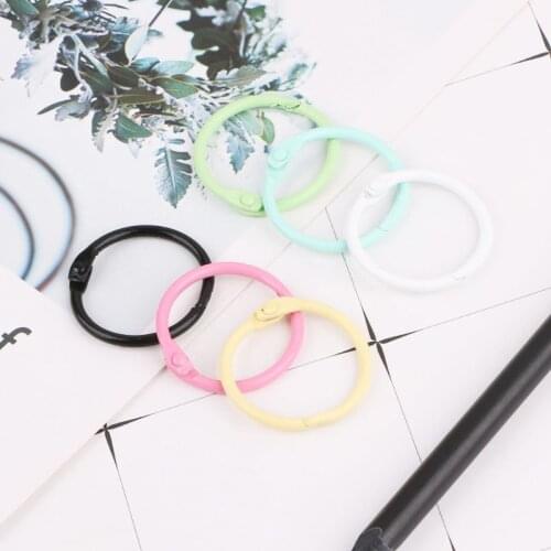 10pcs Metal Loose Leaf Binder Ring durable undeforming loose leaves organize School Office Supplies Craft