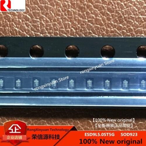 100% New original ESD9L5.0ST5G ESD9L5.0 SOD923 Transient VoltageSuppressorsESD Protection Diodes with Ultra−LowCapacitance