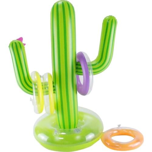 5PCS Inflatable Cactus Ring Toss Game Set Floating Swimming Ring Summer Outdoor Childrens Intelligence Interactive Game instock