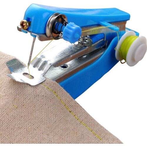 AIJJU 1pcs Portable Mini Manual Sewing Machine Simple Operation Sewing Tools Sewing Cloth Fabric Handy Needlework Tool