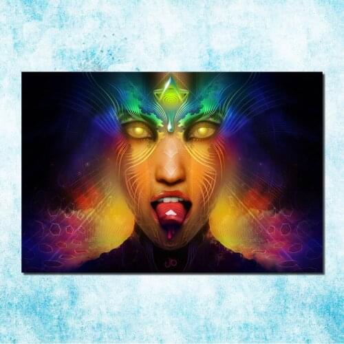 Alex Grey Psychedelic Trippy Art Silk Canvas Poster Print 13x20 32x48 Inch Abstract Wall Picture For Living Room Decor -004