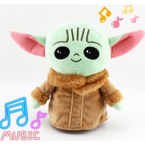 Disney Space Wars Yoda Doll Kawaii DIY 20CM Music Yoda Stuffed Toys For Kids Boy Girl Christmas Birthday Gift