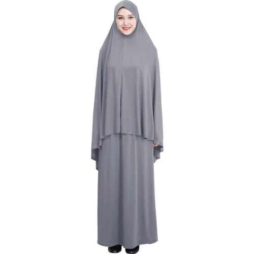 Islamic Clothing Formal Muslim Prayer Garment Sets Women Hijab Dress Dubai Turkey Namaz Long Prayer Musulman Jurken Abaya Kimono