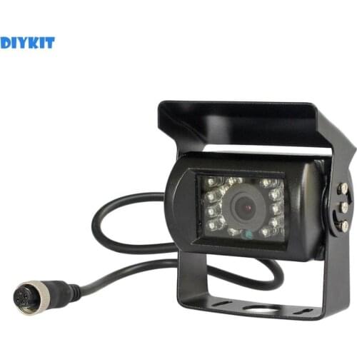 DIYKIT Waterproof 4PIN 12V-24V CCD Van Bus Lorry Car Rear View Reversing Parking Camera IR Night Vision