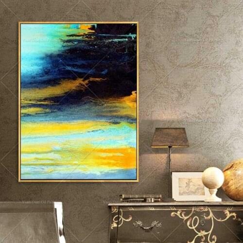 New Style Bright Sky Painting Handpainted Oil Painting On Canvas Painting Wall Art Wall Pictures For Living Room Home Decor