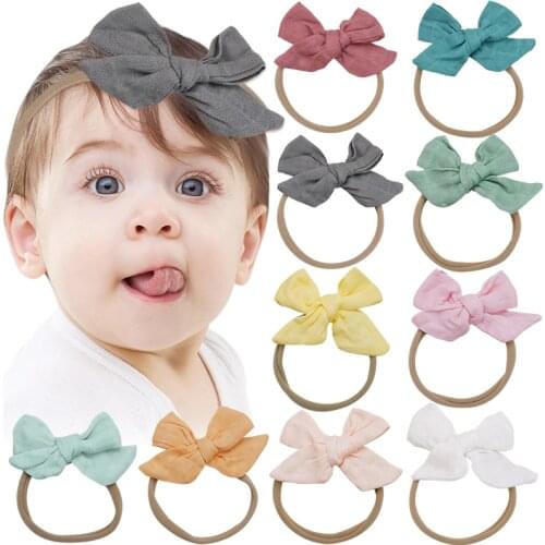 2 Pcs Set Of Baby Girl Hair Accessories Elastic Headband Kids Fashion Headwear Infant Head Band Christmas Day Gifts