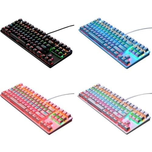 K550 Green Shaft Mechanical Keypad 87 Keys Gaming Keyboard for Windows XP/7/8/10