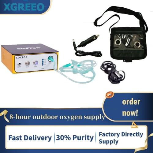 XGREEO COX-01B Mini Oxygen Concentrator 8 Hours Battery Use Oxygen Generator 24 Hours Continuous Operation Oxygen Making Machine